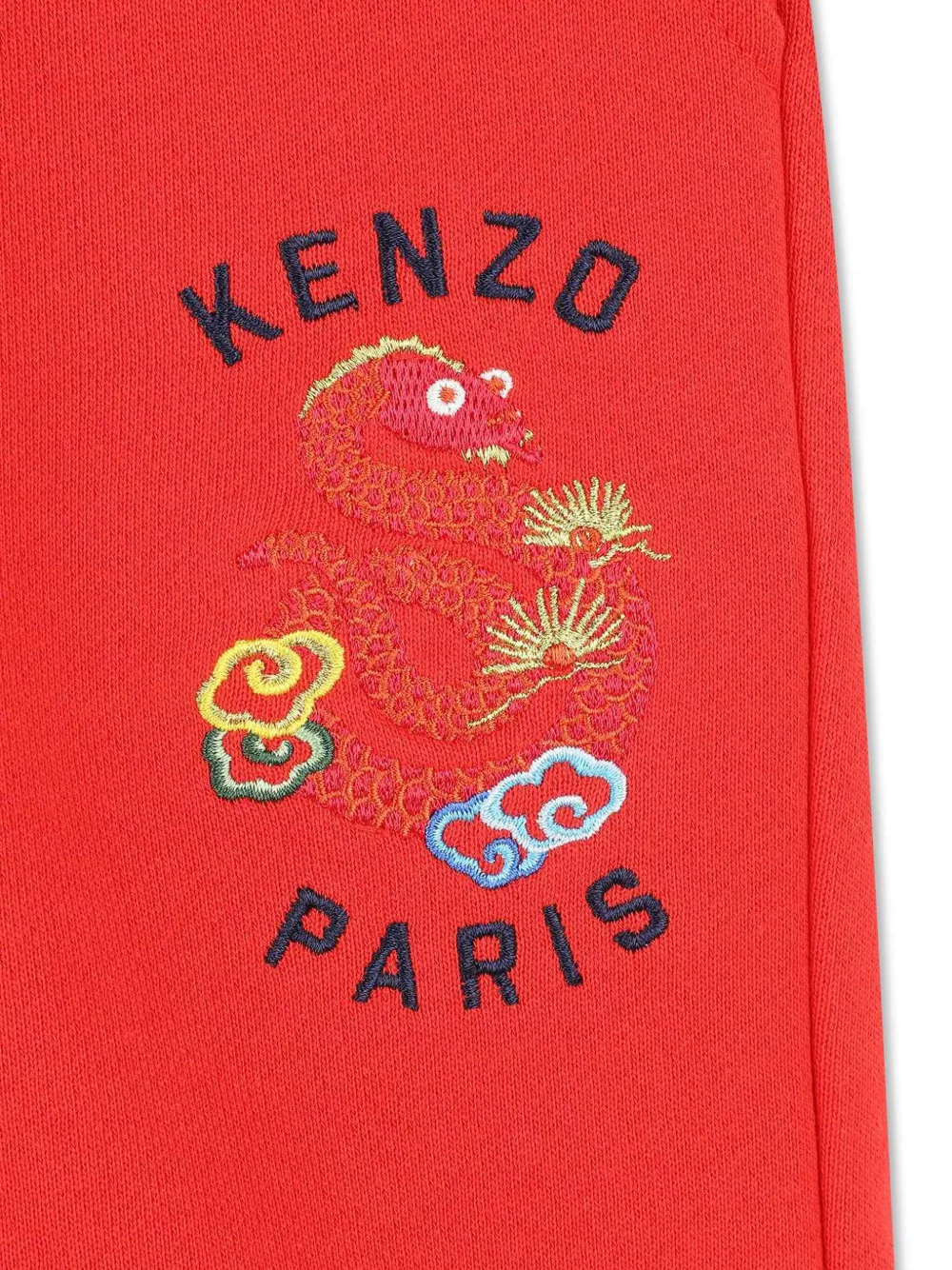 Kenzo Kids Trainingsshorts met geborduurde slang Rood