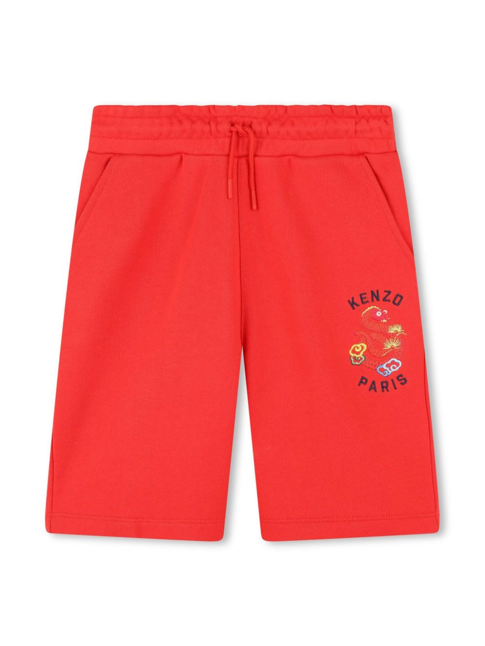 Kenzo Kids snake-embroidered track shorts