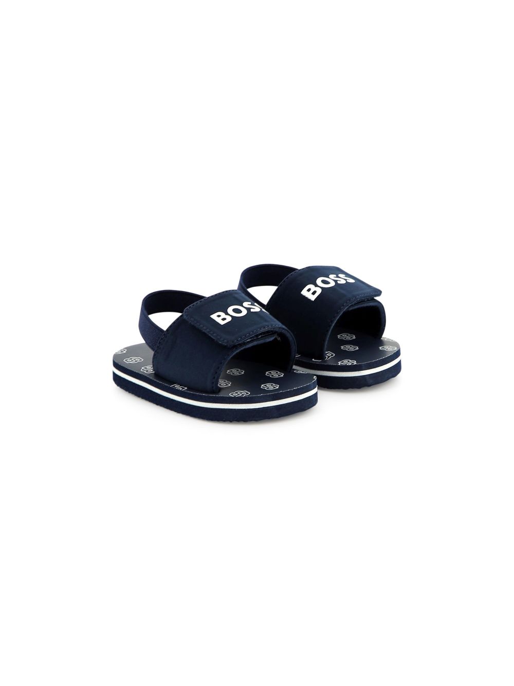 BOSS Kidswear logo-print sandals - Blue