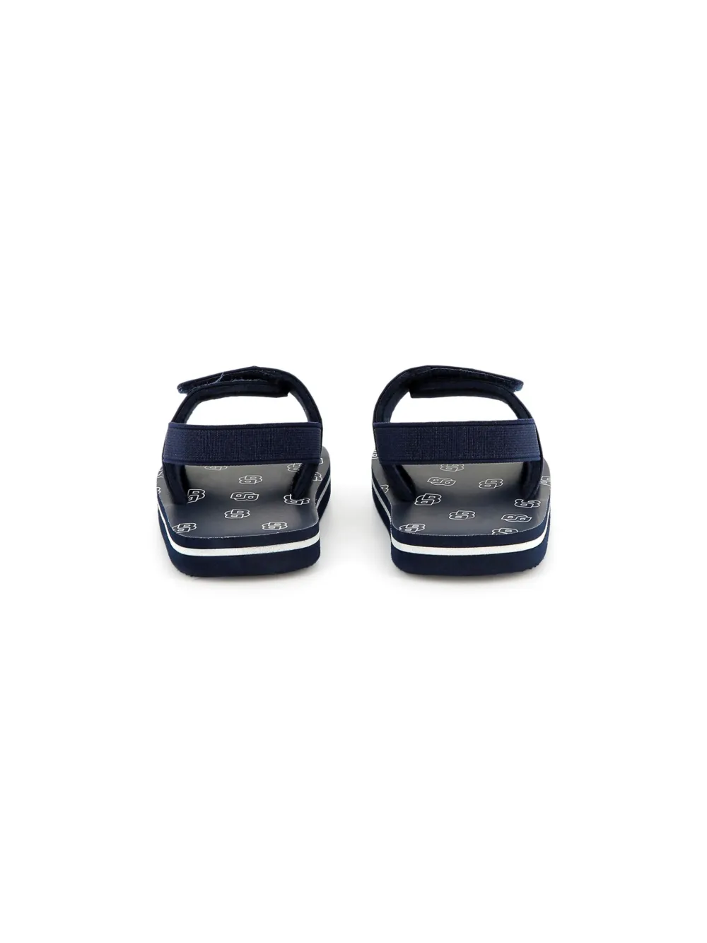 BOSS Kidswear Sandalen met logoprint Blauw