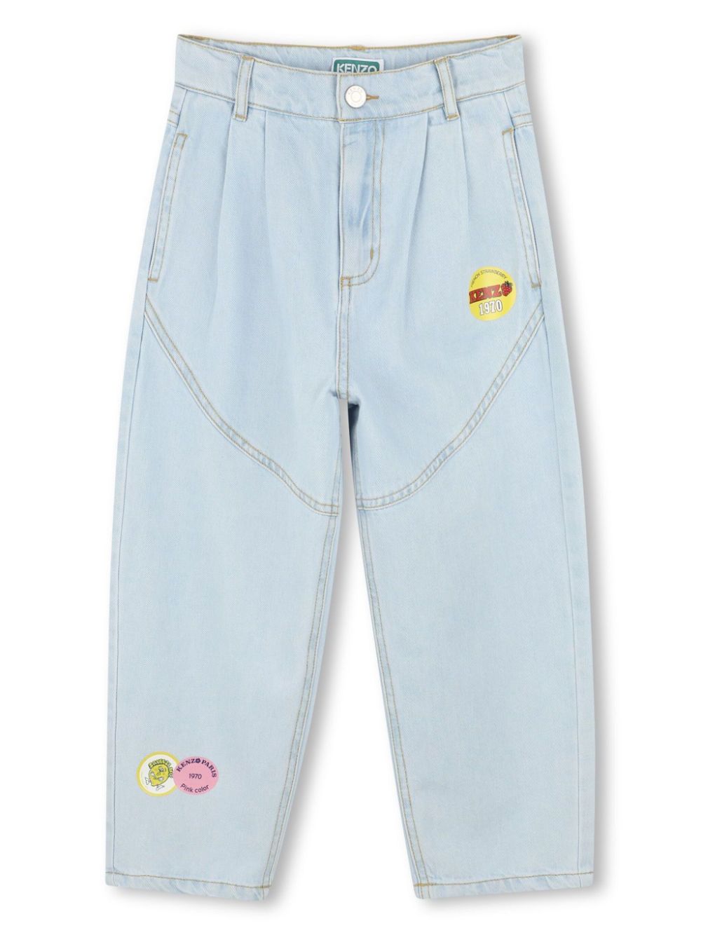 Kenzo Kids Jeans met patch Blauw