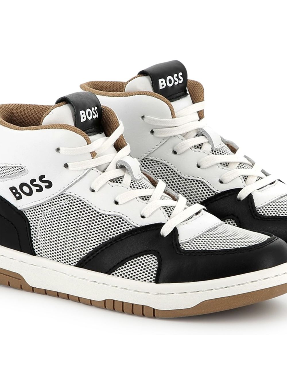 BOSS Kidswear Sneakers met vlakken - Wit