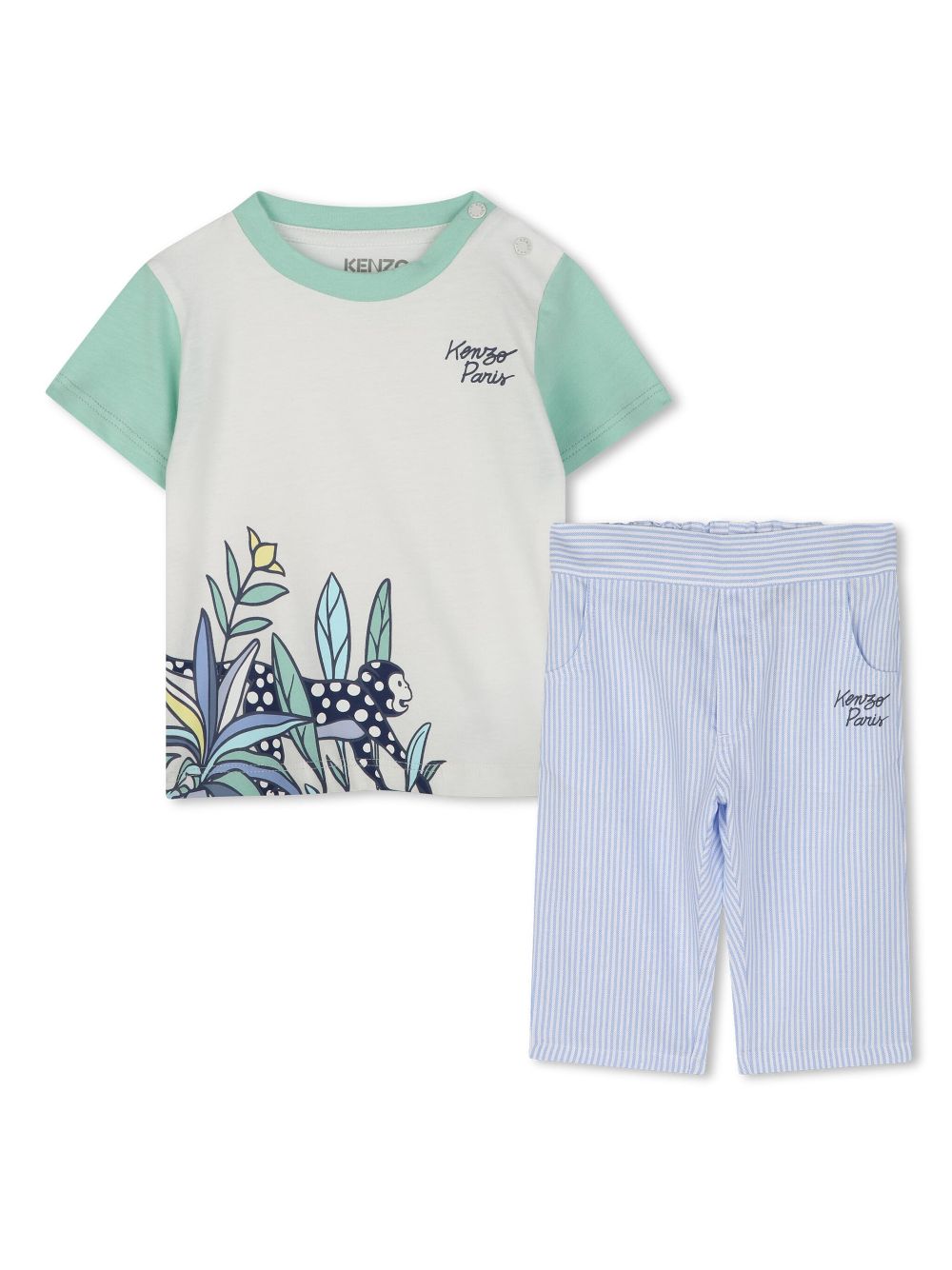 Kenzo Kids cotton trouser set - Blue