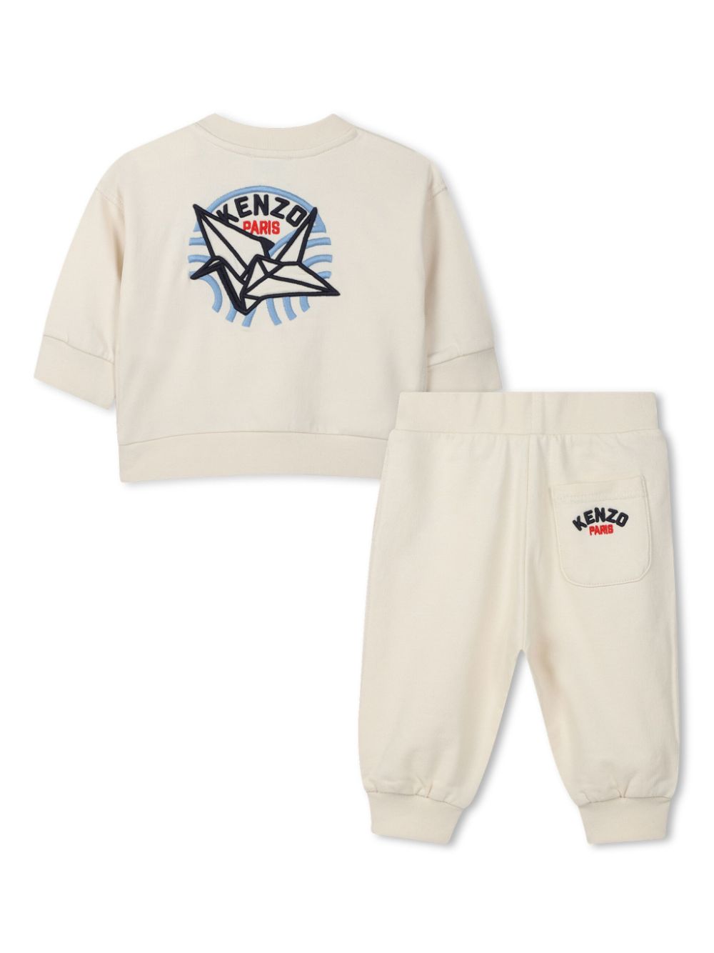 Kenzo Kids Trainingspak met geborduurd logo - Beige