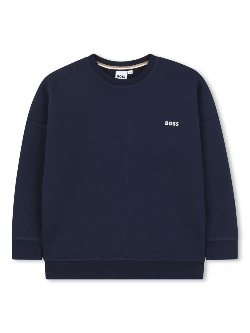 BOSS Kidswear Sweater met ronde hals Blauw