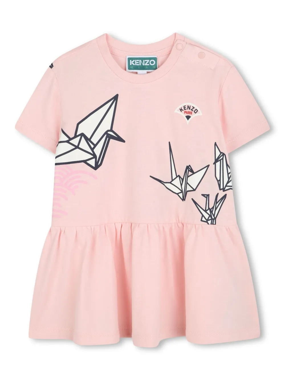 Kenzo Kids Jurk van biologisch katoen Roze