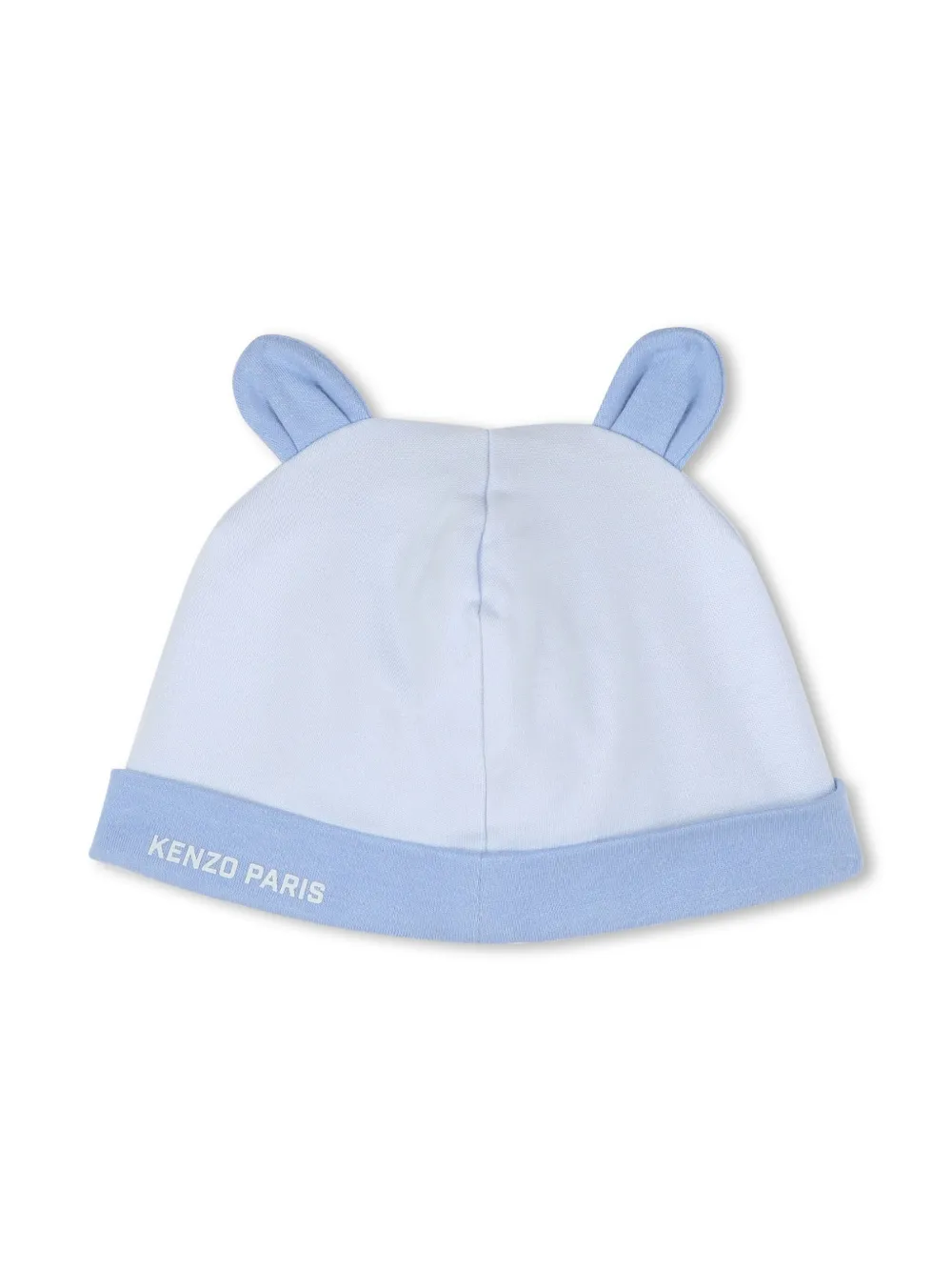 Kenzo Kids Pyjama muts en slabbetje met olifantprint Blauw