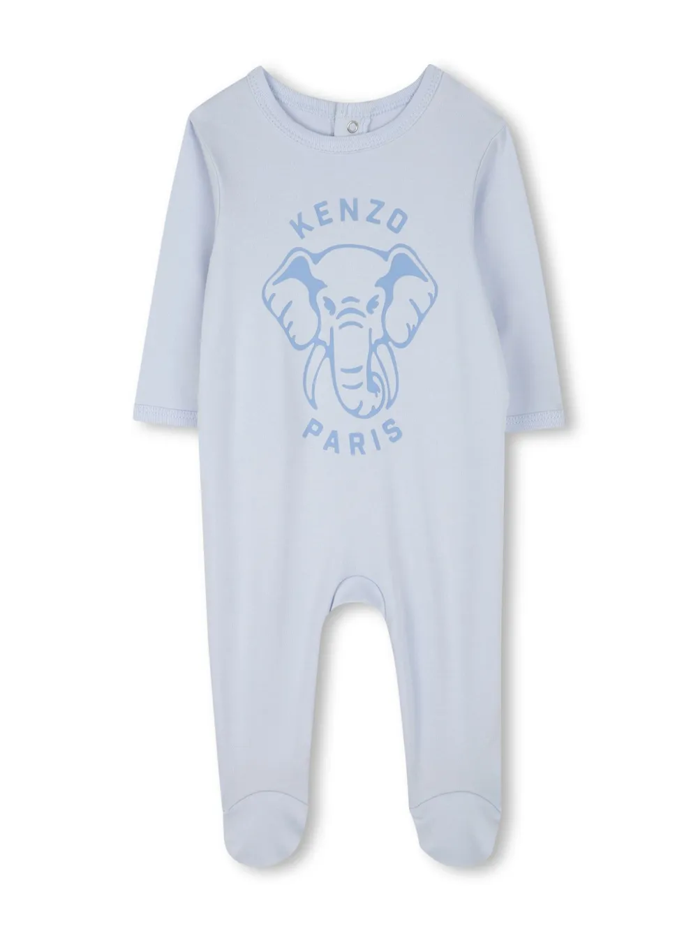 Kenzo Kids Pyjama muts en slabbetje met olifantprint Blauw
