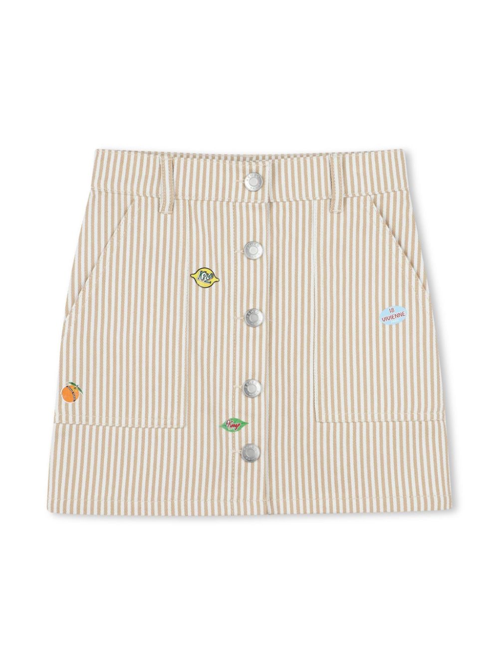 Kenzo Kids striped skirt - Neutrals