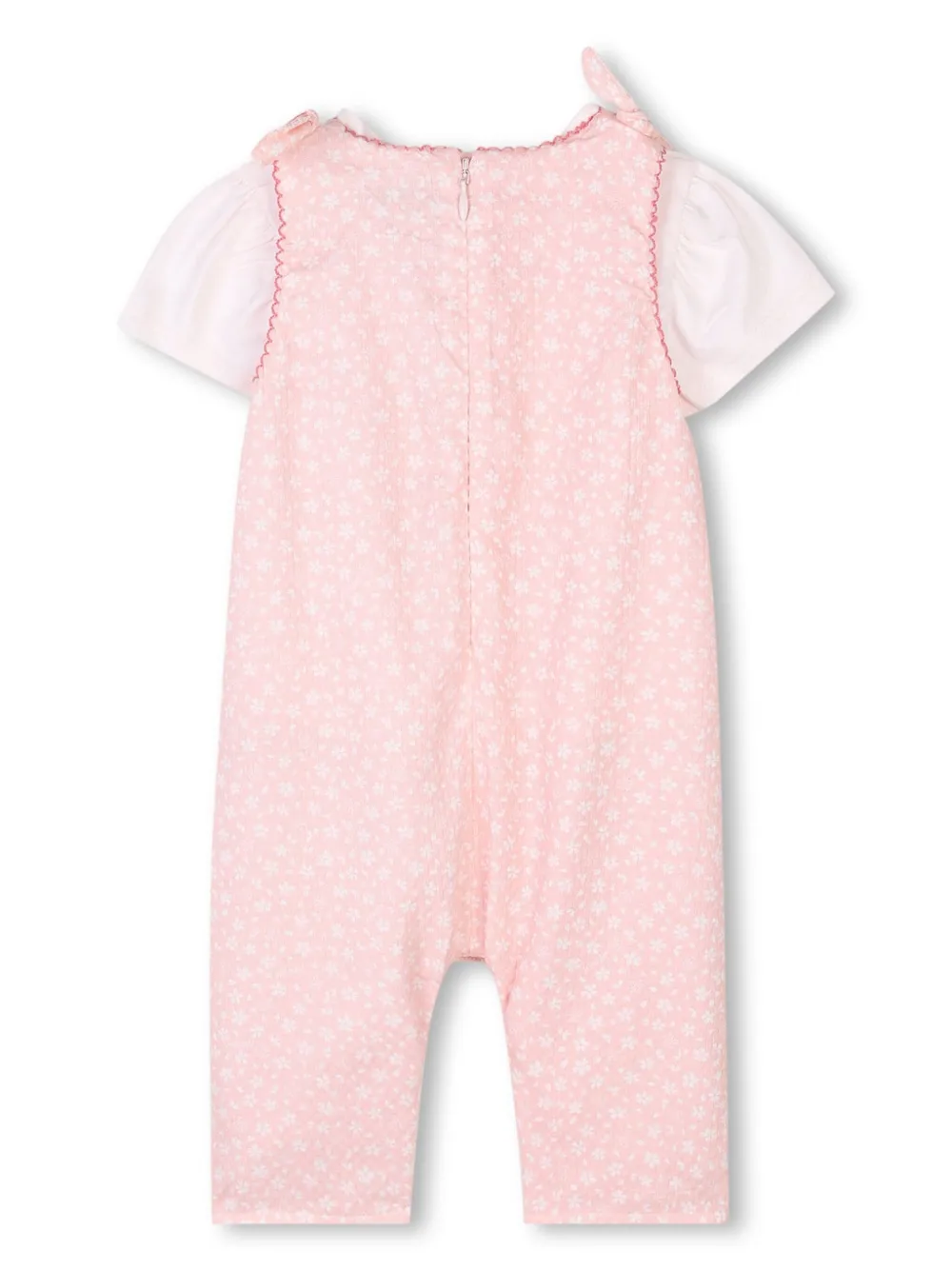 Kenzo Kids T-shirt en overall met bloemenprint - Roze