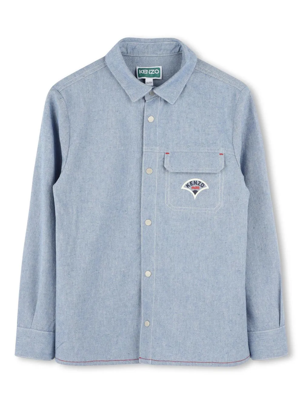 Kenzo Kids Shirt met logoprint Blauw