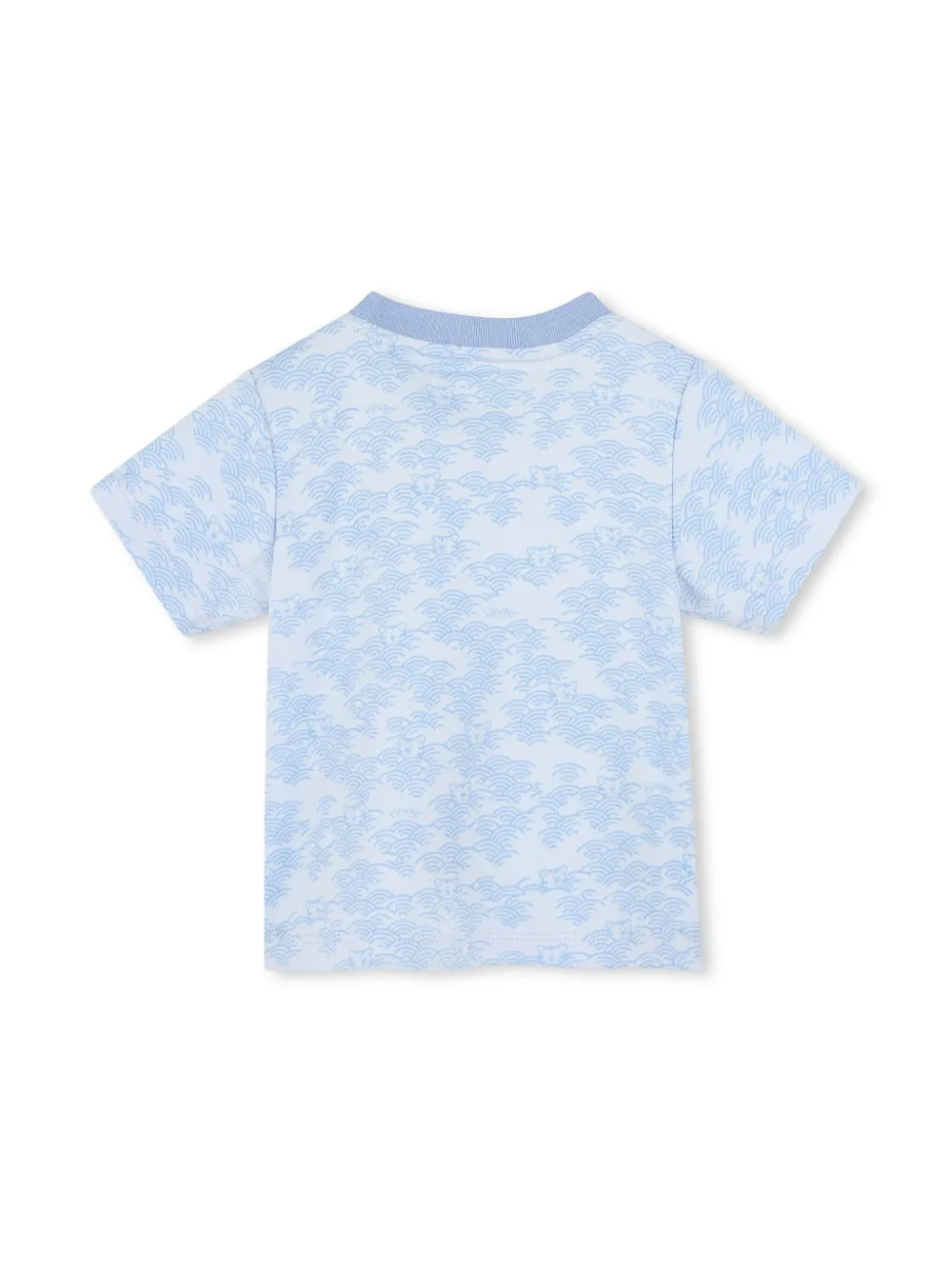 Kenzo Kids T-shirt en shorts van biologisch katoen Blauw