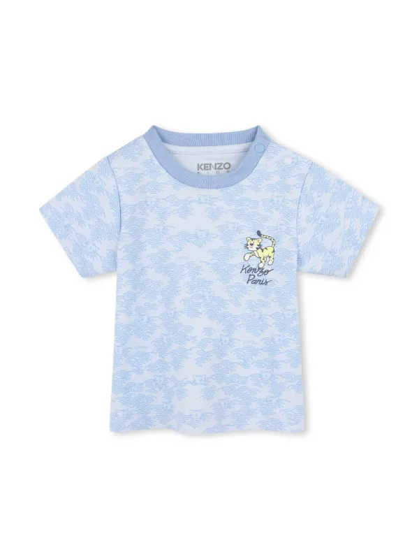 KENZO キッズTシャツ 2枚セット ショッパー付き Kenzo Kids Organic Cotton t-shirt And Shorts Set | Blue | FARFETCH