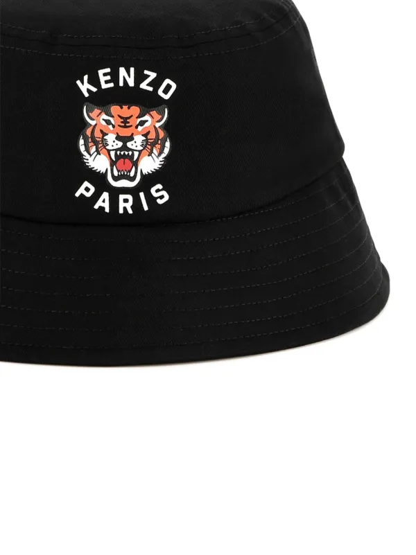 KENZO バケットハット ブラック　タイガー　バケハ　tiger bucket Kenzo Kids logo-print Bucket Hat | Black | FARFETCH ZA