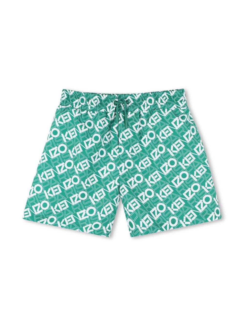 Kenzo Kids all-over logo-print swimming shorts - Green