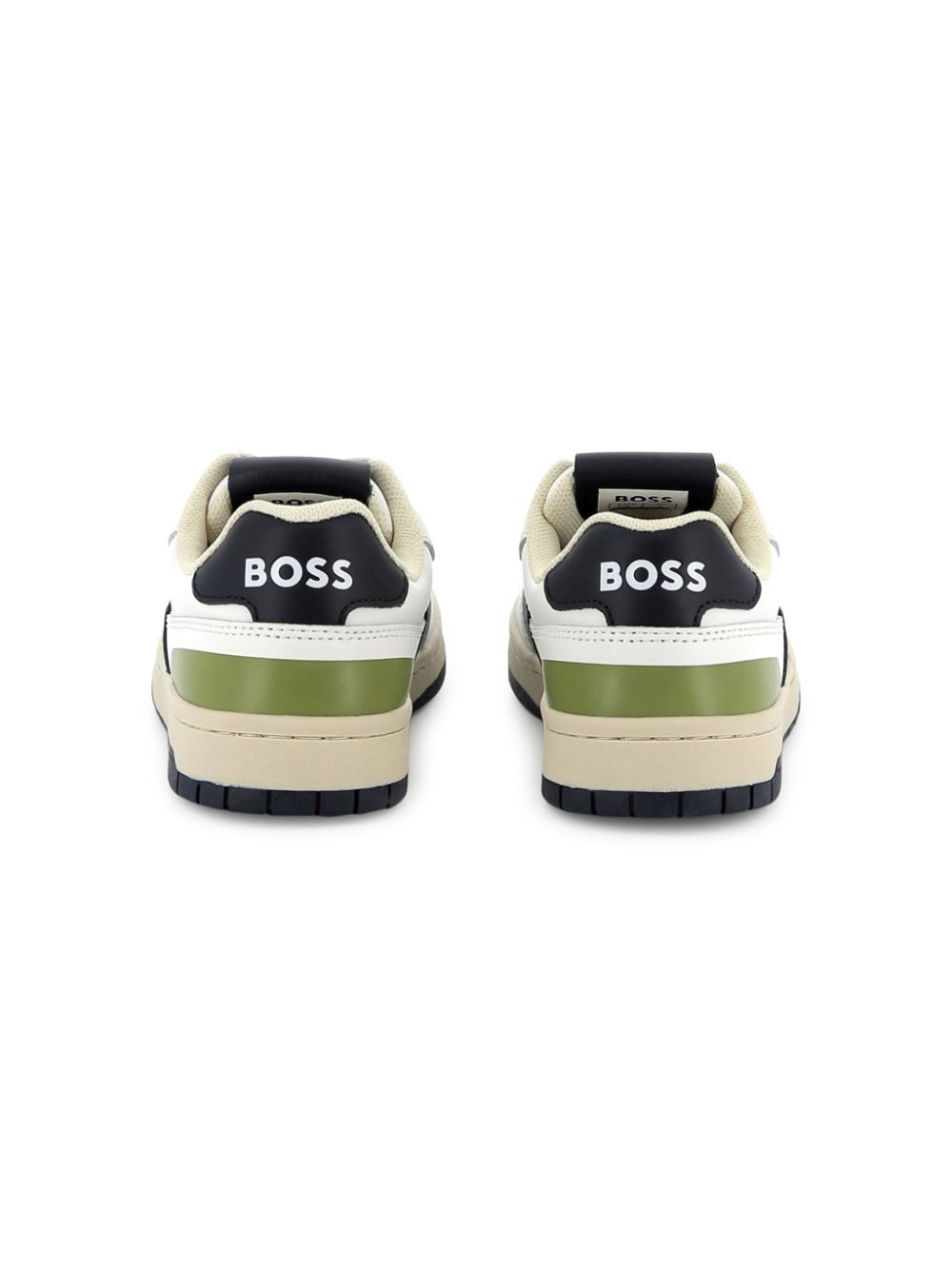 BOSS Kidswear panelled sneakers Wit