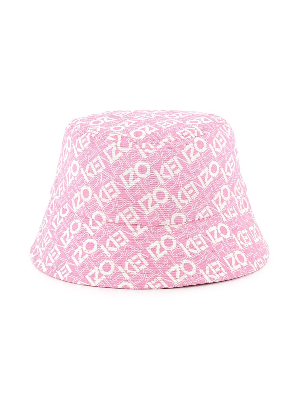 Kenzo Kids all-over logo print bucket hat - Pink