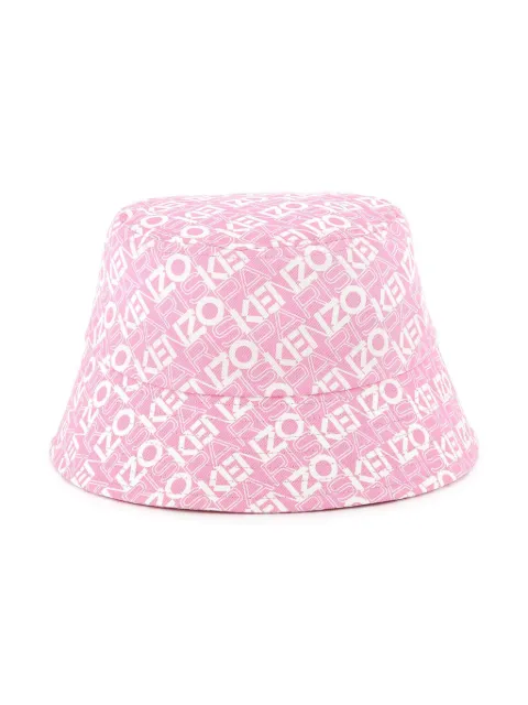 Kenzo Kids all-over logo print bucket hat