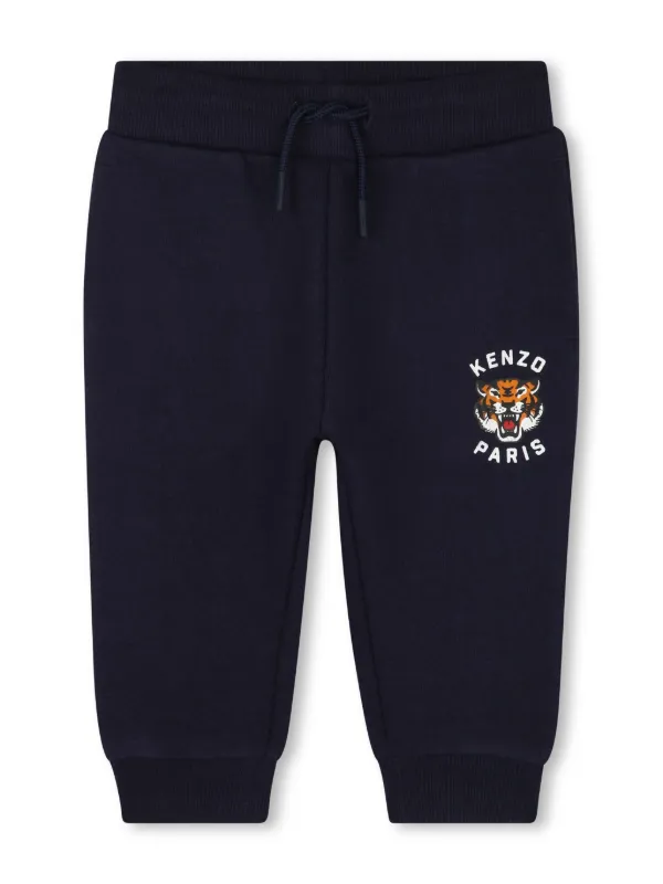 Kenzo Kids Tuta Sportiva Con Stampa Tiger Blu FARFETCH IT
