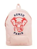 Kenzo Kids Elephant-embroidered backpack - Pink