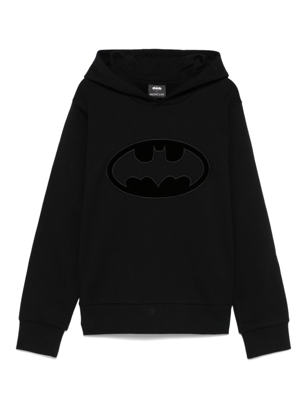 Moncler Enfant Batman-logo hoodie - Black