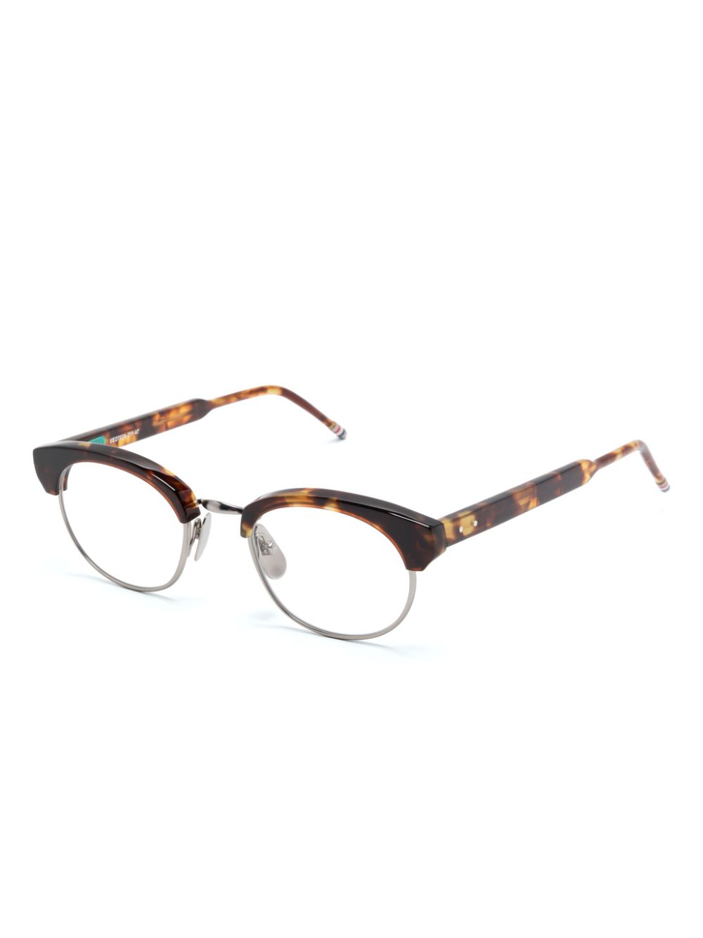 Thom Browne Eyewear Bril met schildpadschild-effect - Bruin