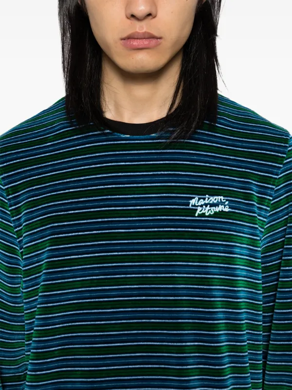 Maison Kitsuné Long Sleeves T-shirt | Blue | FARFETCH AO