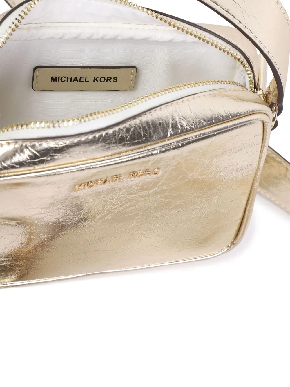 MICHAEL KORS METALLIC-FINISH SHOULDER BAG