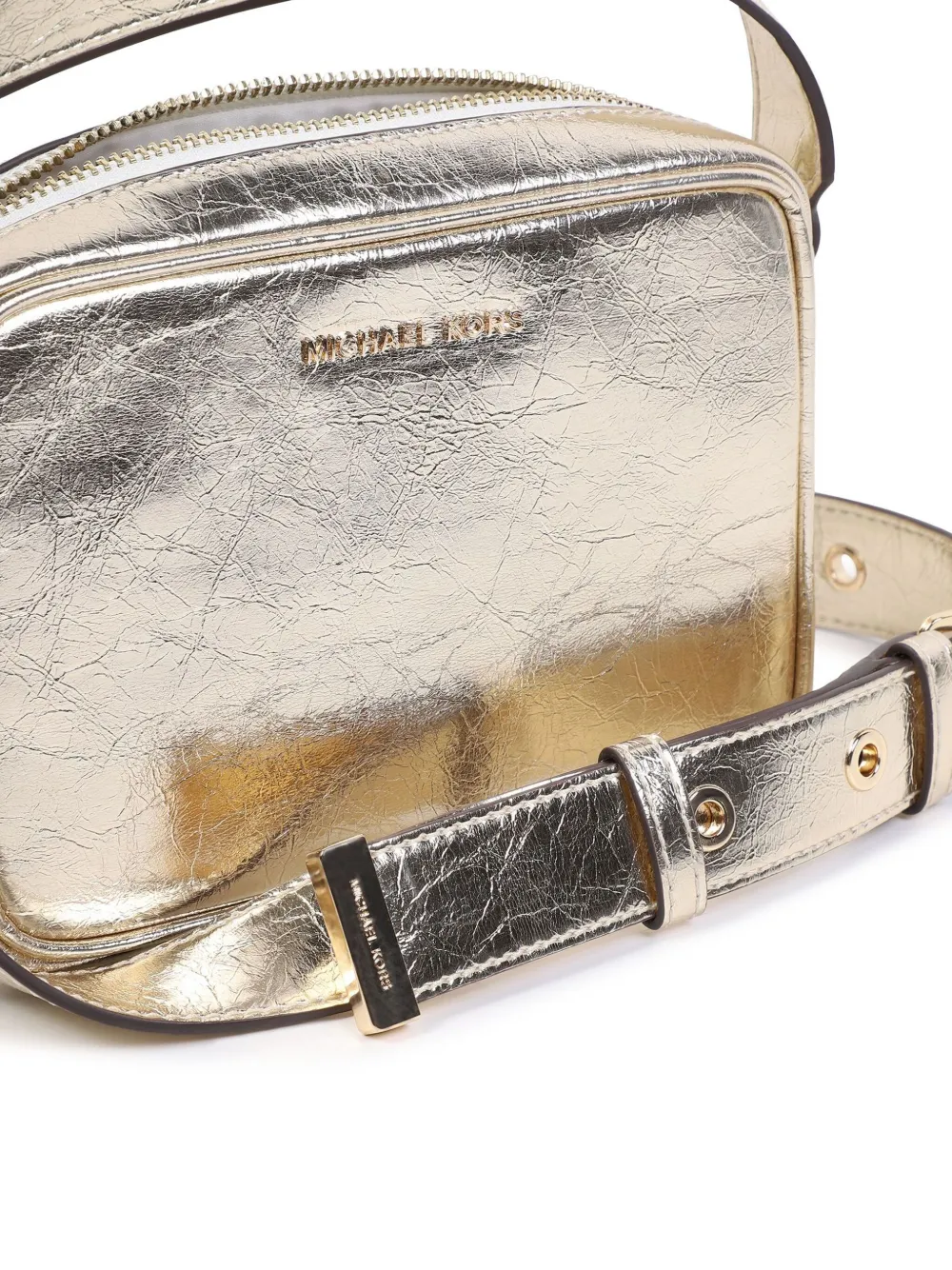 MICHAEL KORS METALLIC-FINISH SHOULDER BAG