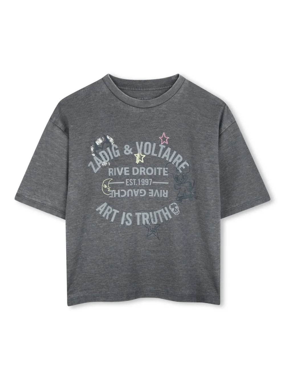 Zadig & Voltaire Kids playera con logo estampado | gris | Image 1