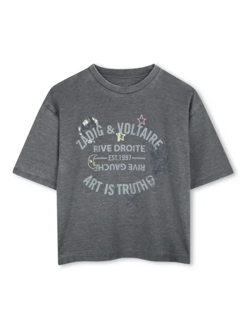 Zadig & Voltaire Kids Camiseta com estampa de logo