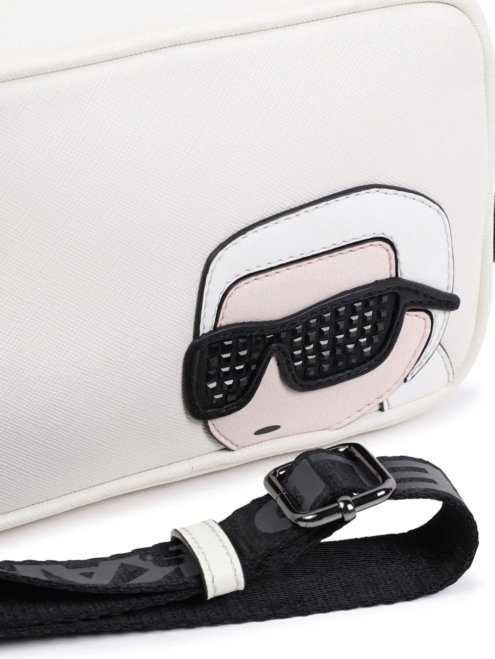Karl Lagerfeld Kids Crossbodytas met Ikon Karl-applicatie Wit