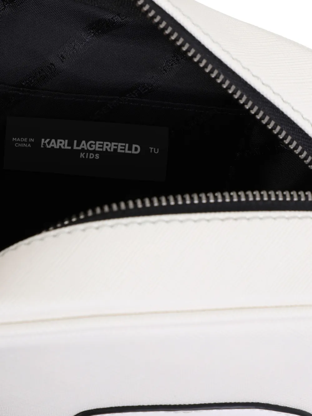 Karl Lagerfeld Kids Crossbodytas met Ikon Karl-applicatie Wit