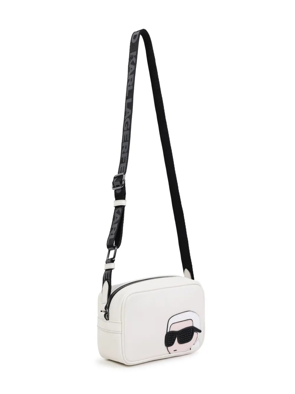 Karl Lagerfeld Kids Crossbodytas met Ikon Karl-applicatie Wit