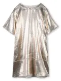 Zadig & Voltaire Kids metallic-finish dress - Gold