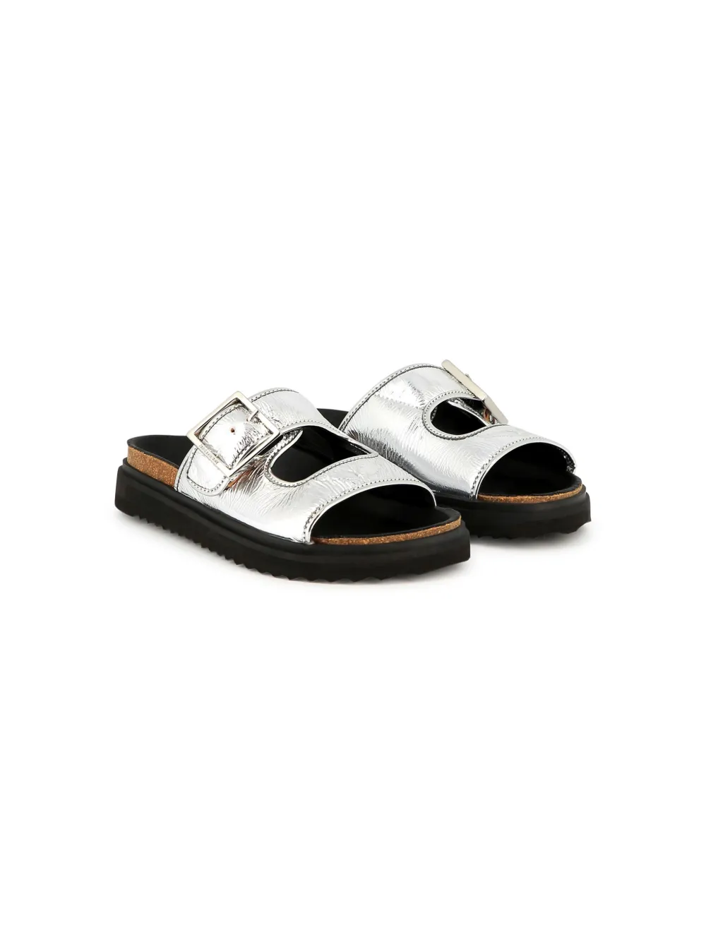 Zadig & Voltaire Kids leather sandals Grey