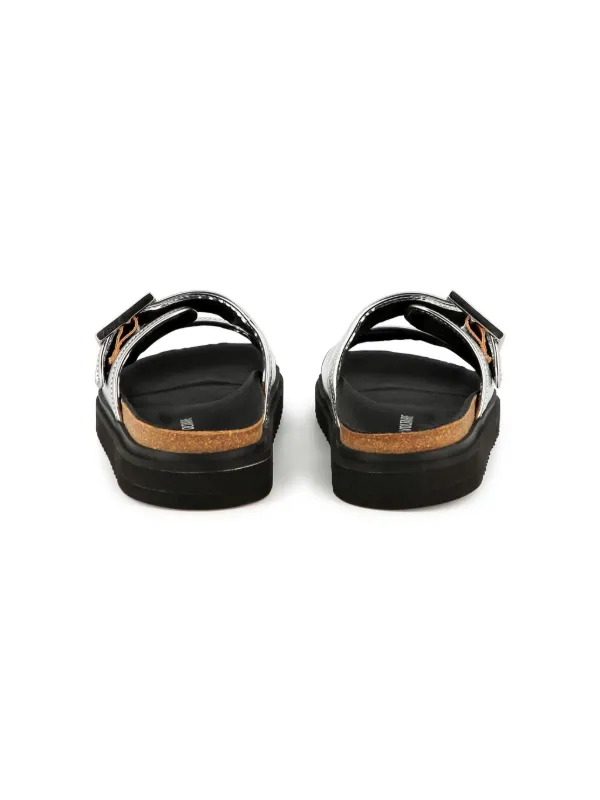 Zadig & Voltaire Kids Leather Sandals | Grey | FARFETCH
