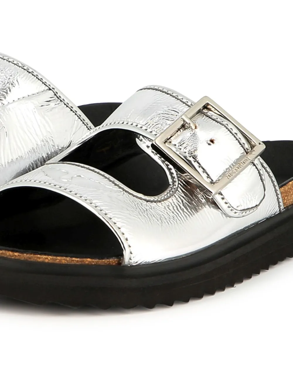Zadig & Voltaire Kids leather sandals Grey