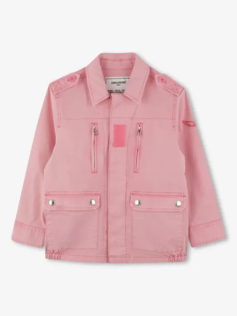 Zadig & Voltaire Kids chaqueta con mariposa bordada