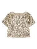 Michael Kors Kids sequinned blouse - Gold