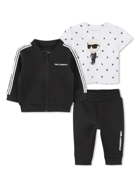 Karl Lagerfeld Kids logo-print tracksuit (set of three)