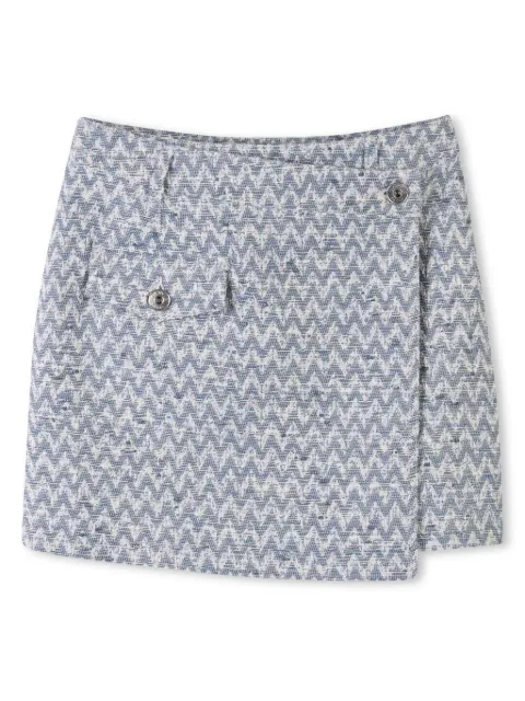 Lanvin Enfant falda corta con motivo en zigzag