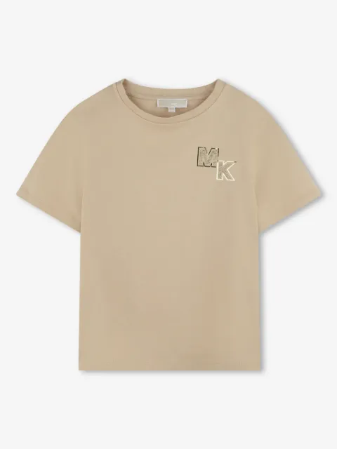 Michael Kors Kids playera con detalles del logo