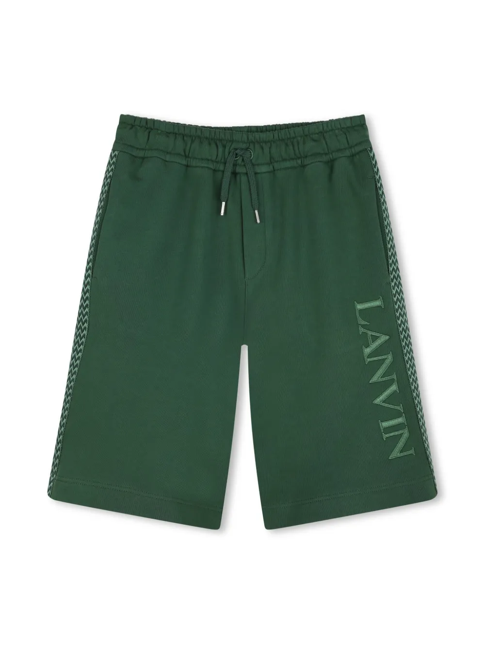 LANVIN ENFANT ELASTICATED LOGO-EMBROIDERED SHORTS
