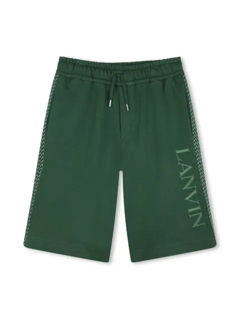 Lanvin Enfant elasticated logo-embroidered shorts 
