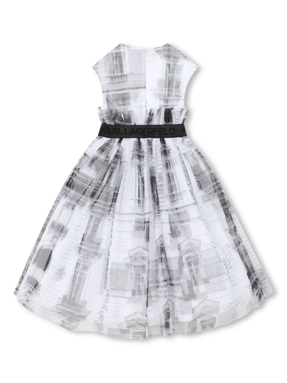 karllagerfeldkids Karl Lagerfeld Kids Jurk met print - Wit