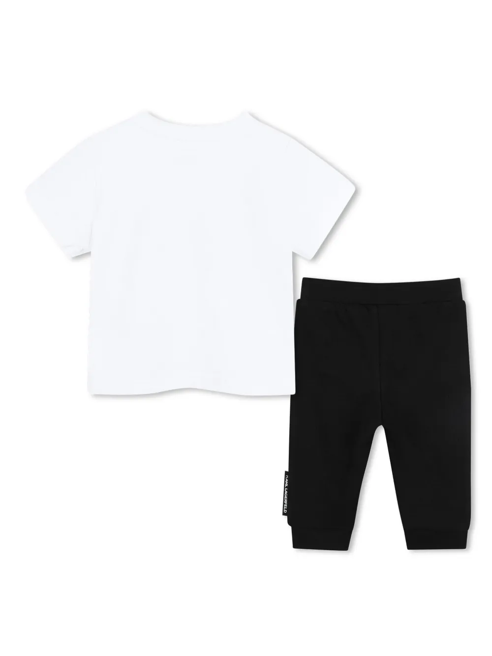 Karl Lagerfeld Kids T-shirt en legging met logoprint - Wit