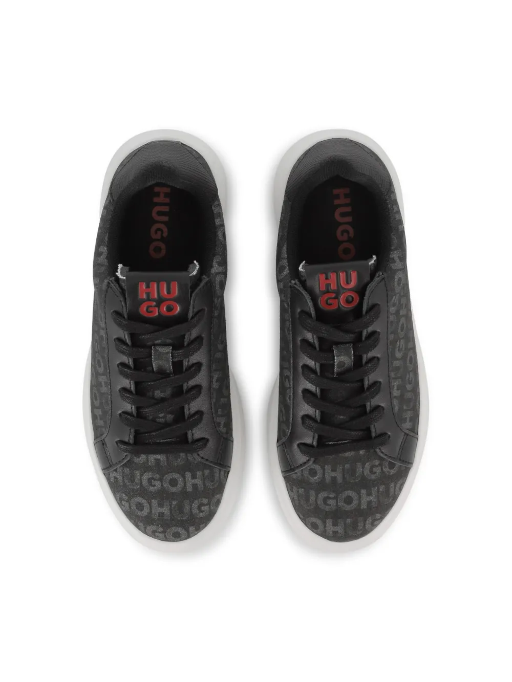 HUGO KIDS Sneakers met logoprint Zwart