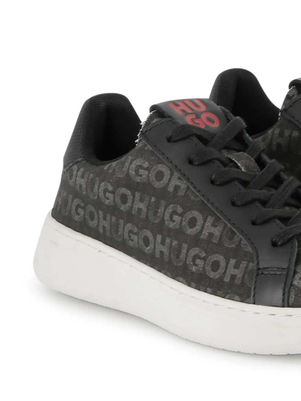 HUGO KIDS Sneakers met logoprint - Zwart