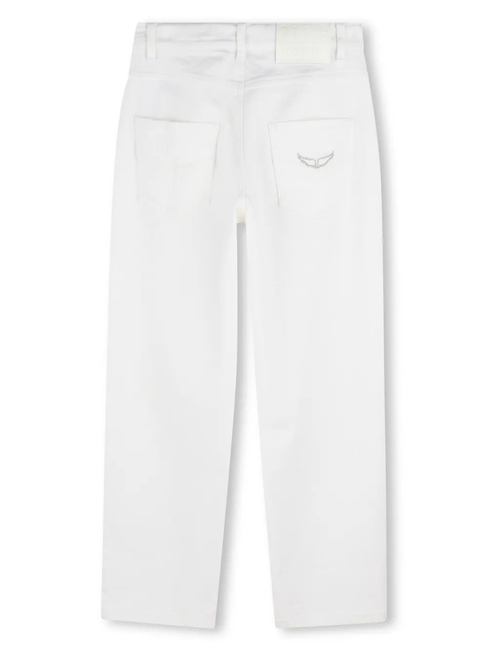 Zadig & Voltaire Kids Jeans met geborduurd logo Wit